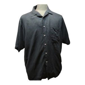 Daniel Gray Size Large /x Large Short Sleeve 100% Silk Men's Shirt
